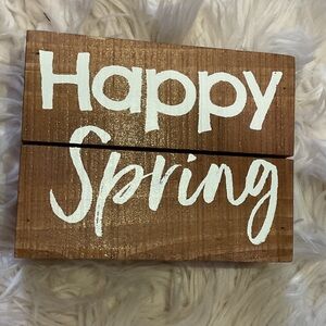 Rustic Brown 'Happy Spring' Wall Decor